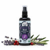 4-Legger USDA Certified Organic Lavender Dog Deodorizing Spray in Miron violet glass bottle with lavender sprigs