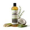 Organic lemongrass and aloe dog shampoo 16oz bottle with fresh lemongrass aloe vera coconut and rosemary ingredients