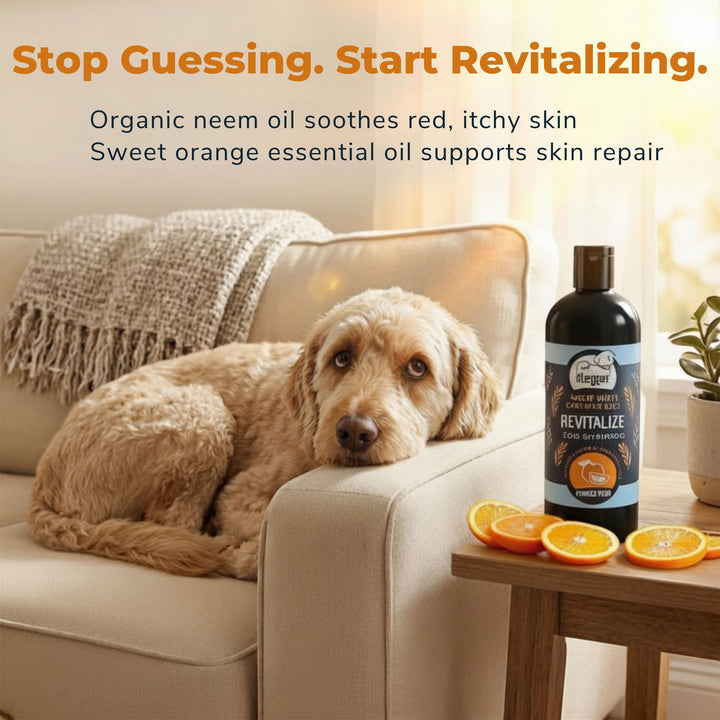 4-Legger REVITALIZE neem dog shampoo soothes dry itchy skin in dogs