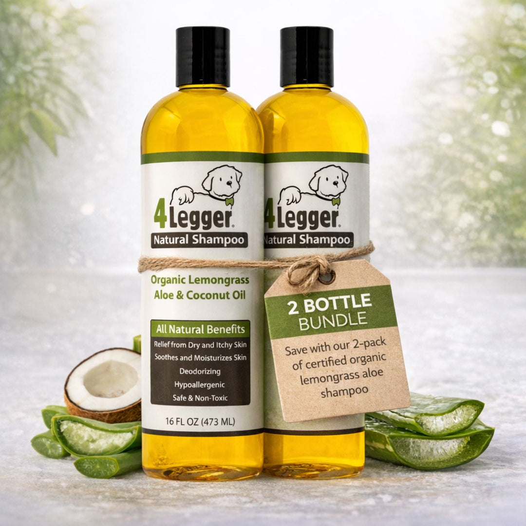 4-Legger Organic Lemongrass & Aloe Dog Shampoo 2-Pack — USDA Certified Organic, save 15% with this bundle