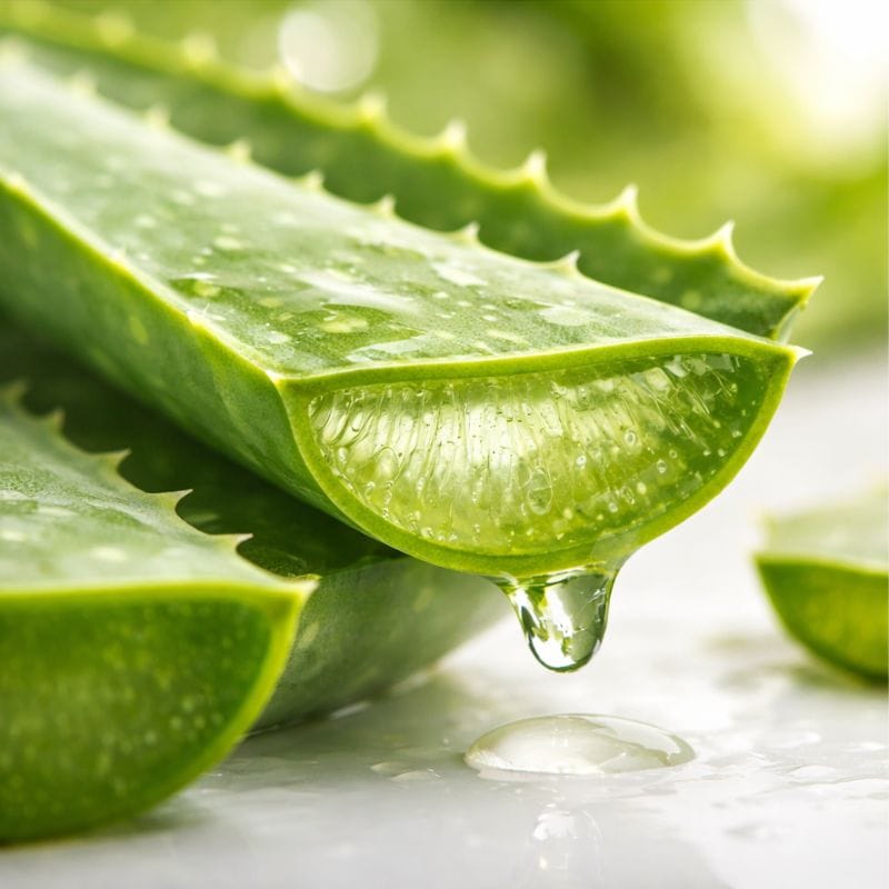 Organic aloe vera — hydrates and soothes skin in 4-Legger USDA certified organic dog shampoo