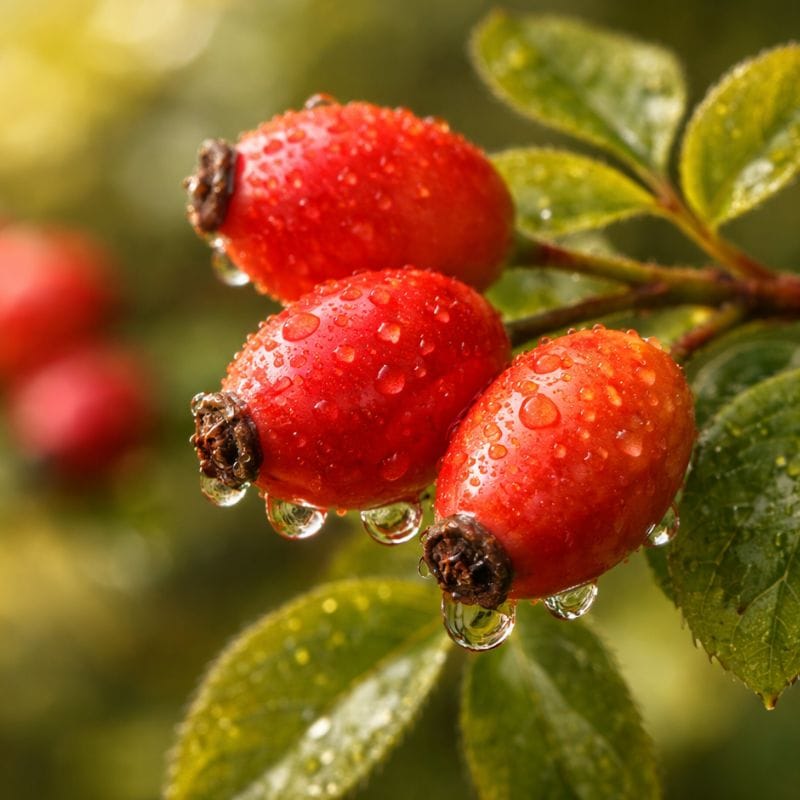 Organic rose hip seed oil — lightweight moisturizer in 4-Legger BALANCE dog deodorizing spray