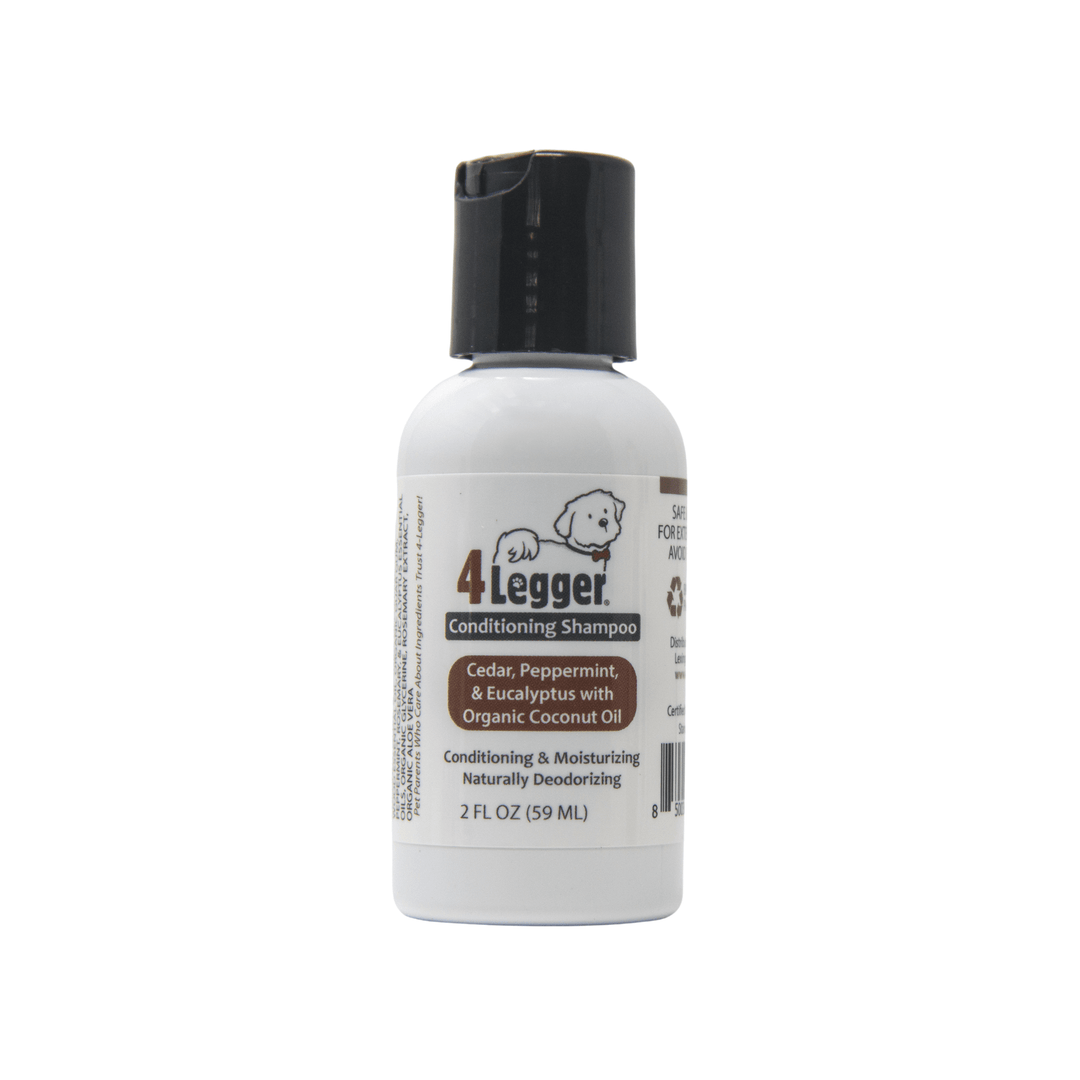 4-Legger organic cedar peppermint eucalyptus dog shampoo two ounce travel size